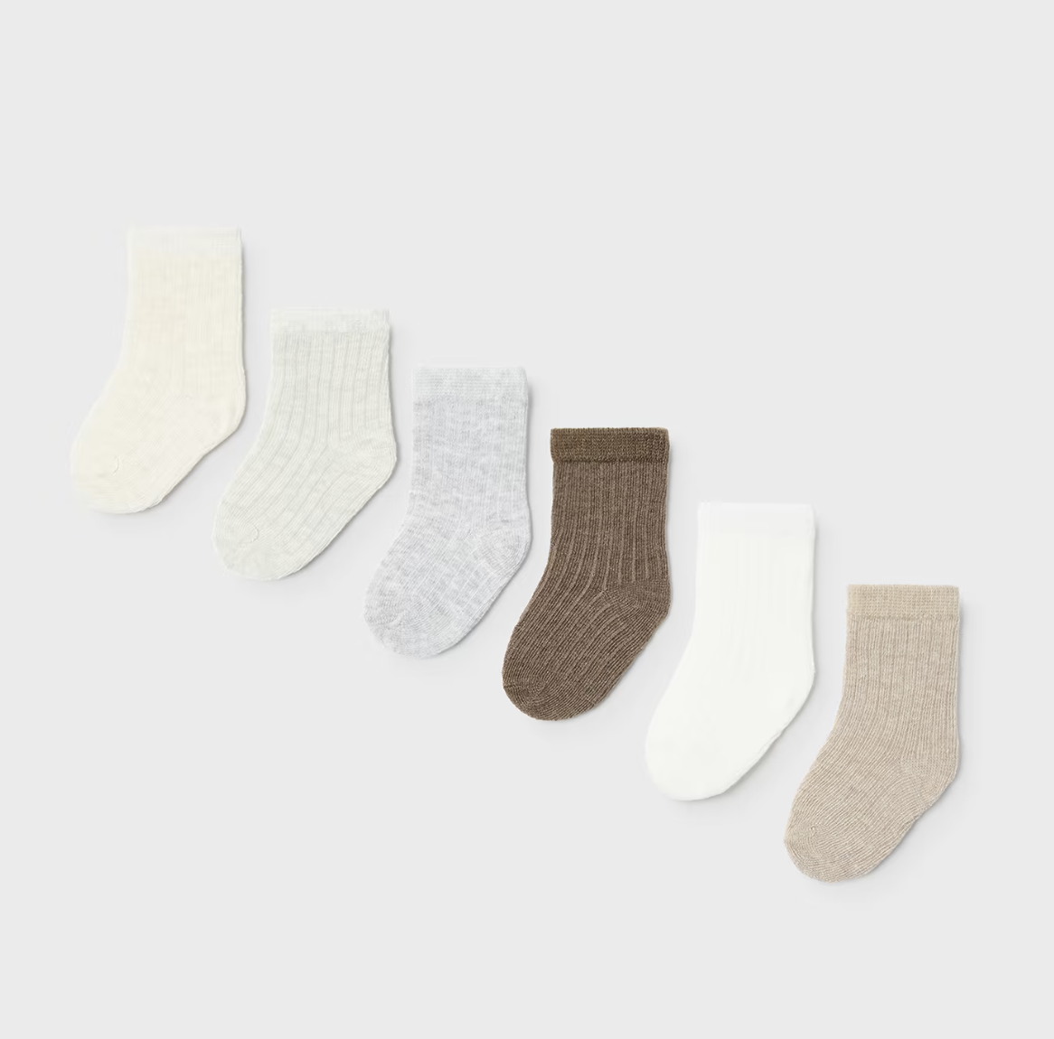Infant 6 pack socks - Greys