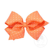 King Dot Print Grosgrain Bow