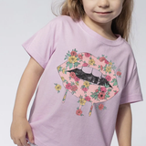 Kids Flower Lips Graphic Tees