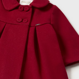 Wool Dress Coat - Red