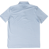 Caddie Stripe Performance Polo | Seagrass/White/Blue