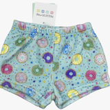 Plush Shorts - Turquoise Donuts