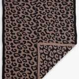 Kids Leopard Print Luxury Soft Throw Blanket- Coffee