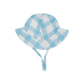 Painted Gingham Blue Sunhat