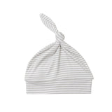 Grey Stripes Knotted Hat