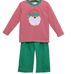 Santa Applique Pants Set sibling set