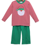 Santa Applique Pants Set sibling set