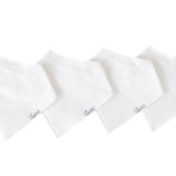 White Basics Baby Bandana Bib Set 4PK