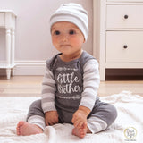 Little Brother Romper - Heather Grey