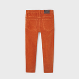 Basic Slim Fit Corduroy Pant | Orange