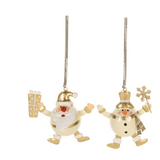 Santa & Snowman Ornament