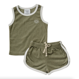 Size 12-18m Last ONE Green Terry Cloth Short Set