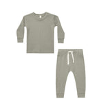 Waffle top + pant Set | Basil