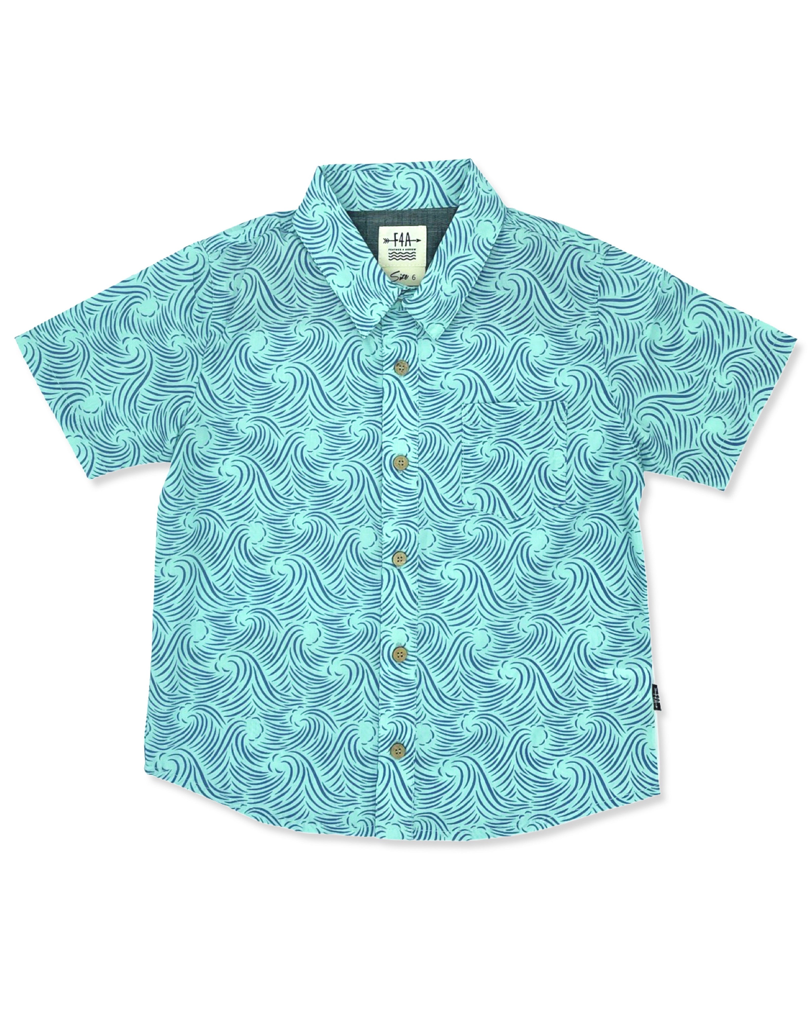 Peaks Button Down - Beach Glass