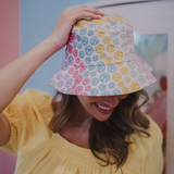 Pastel Happy Face Bucket Hat