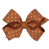 Burnt Orange Tiny Dot Bow