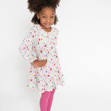 Ruby's Ditsy Floral Ruffle Tiered Dress w/ Legging