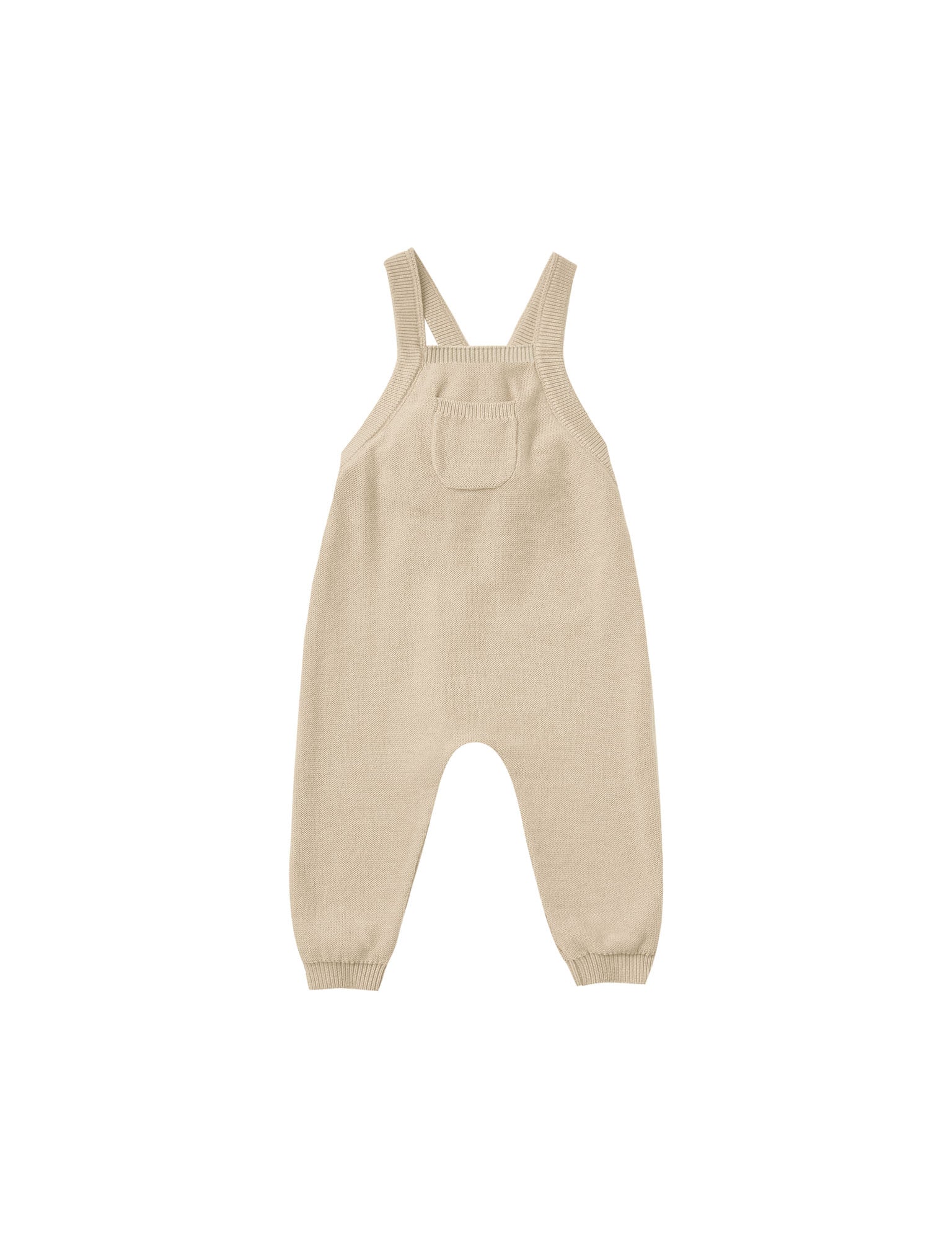 Knit Overall | Sand quincy mae organic baby clothes baby boys overalls