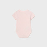 Baby Pink Cotton Short Sleeve Bodysuit