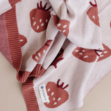 Blanket, Strawberry | Organic Cotton Kids & Baby Decor