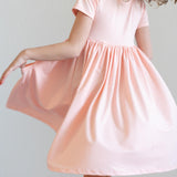 Peach S/S Pocket Twirl Dress