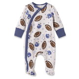 Game Day Boy's Footed Zipper Romper