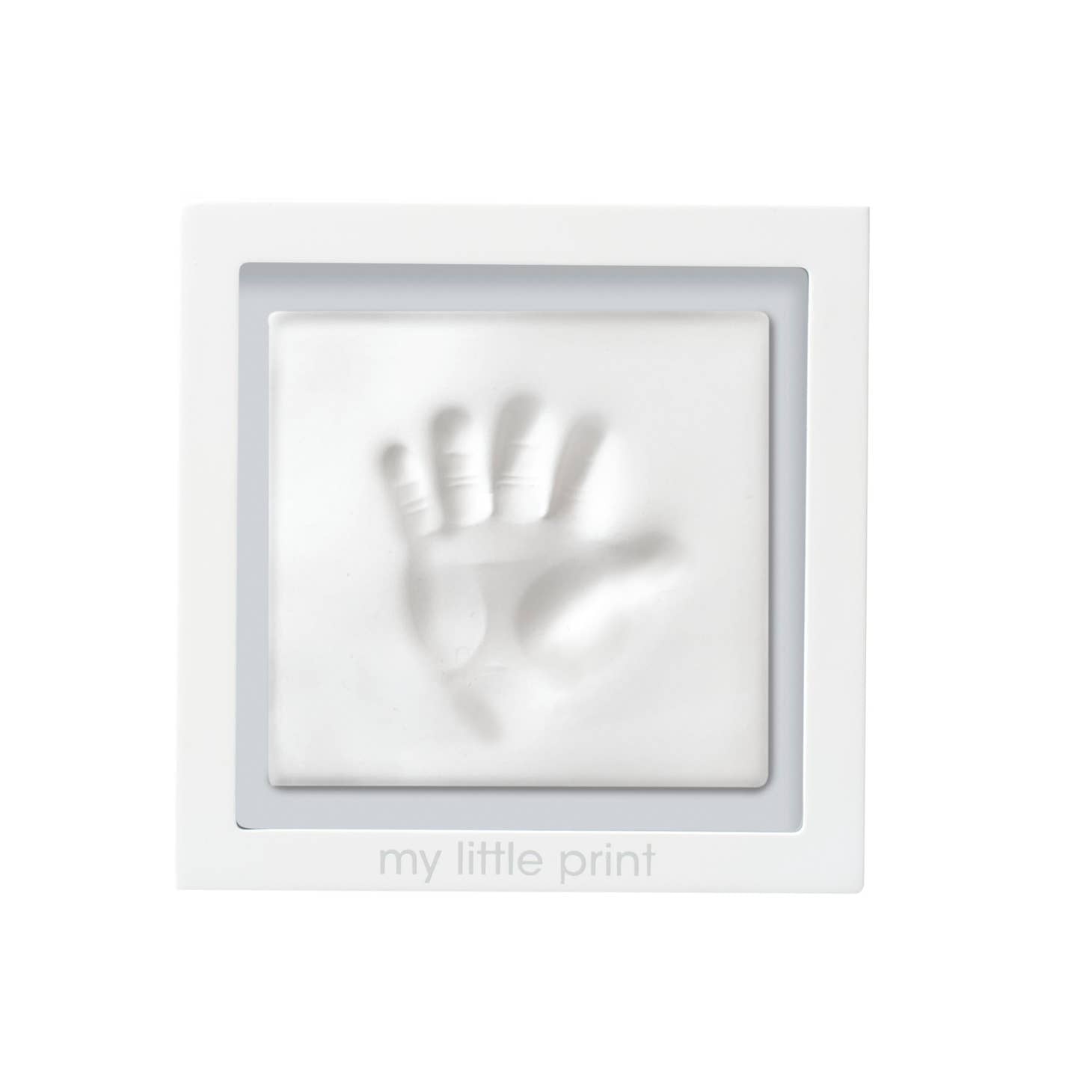 Babyprints Clay Keepsake Frame - White