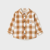 Fleece Plaid Jacket - Peanut