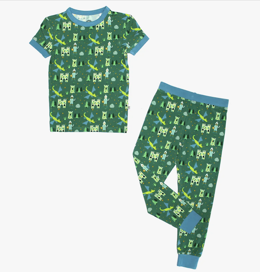 Ever After Bamboo Short Sleeve Kids Pajama Pants