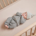 Long Sleeve Jumpsuit | Dusty Blue Media 1 of 3 quincy mae organic baby boy clothes