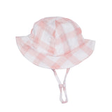 Painted Gingham Pink Sunhat