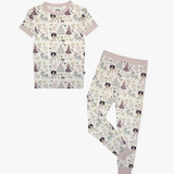 Once Upon a Time Bamboo Short Sleeve Kids Pajama Pant Set