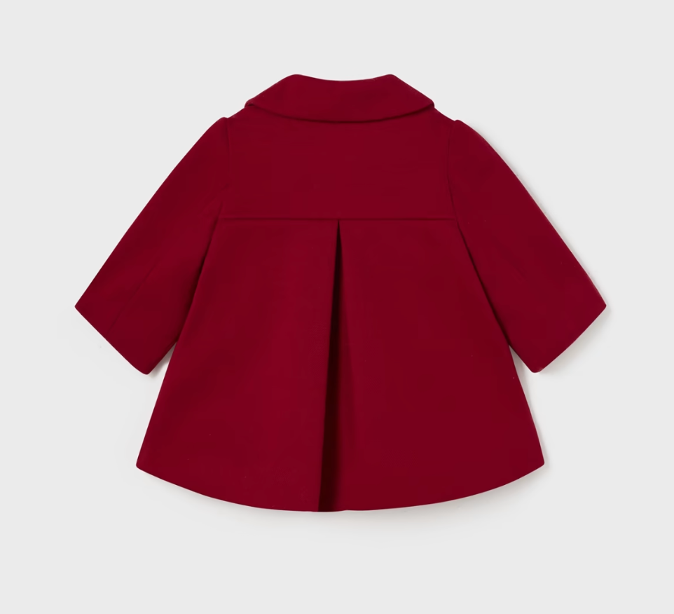 Wool Dress Coat - Red