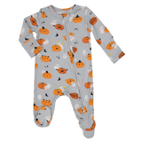 Pumpkins and Ghosts 2 Way Zipper Footie