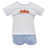 Pumpkin Boys' Diaper Set - Blue Stripe Knit