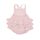 Solid Muslin Ballet Slipper Ruffle Sunsuit