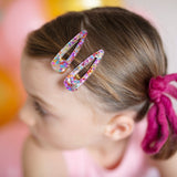 Boutique Gel Sparkle Hairclips | Silver or Pink