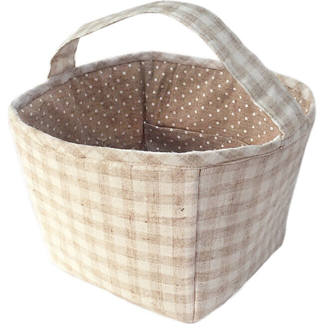 Tan Fabric Basket Storage Caddy