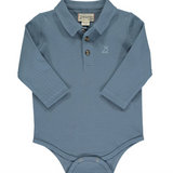 Blue Pique Seymour Polo Onesie