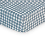 Muslin Change Pad Cover - Blue Gingham