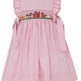 Farm S/S Dress with Bows - Pink Check