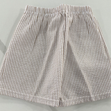 Boys Seersucker Lined Shorts | Tan