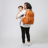 Cognac Boss Plus™ Backpack Diaper Bag