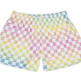 Ombre Checkerboard Plush Shorts