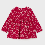 Heart Knit Dress - Red