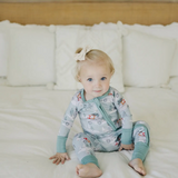 Christmas Print Bamboo Zippy Romper