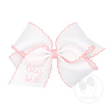"Big Sis" Embroidered Tail GG Bow