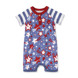 Star Spangled Henley Shorty Romper