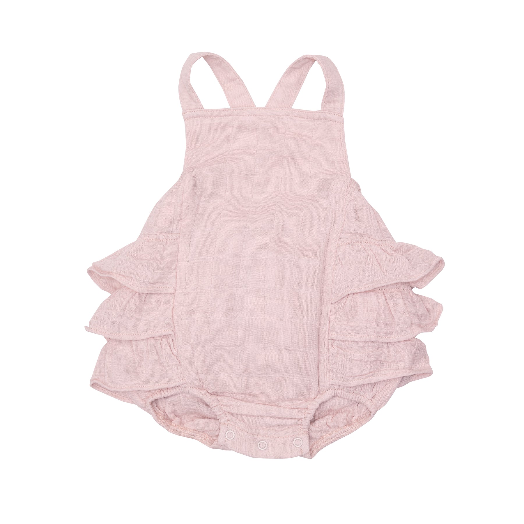 Solid Muslin Ballet Slipper Ruffle Sunsuit