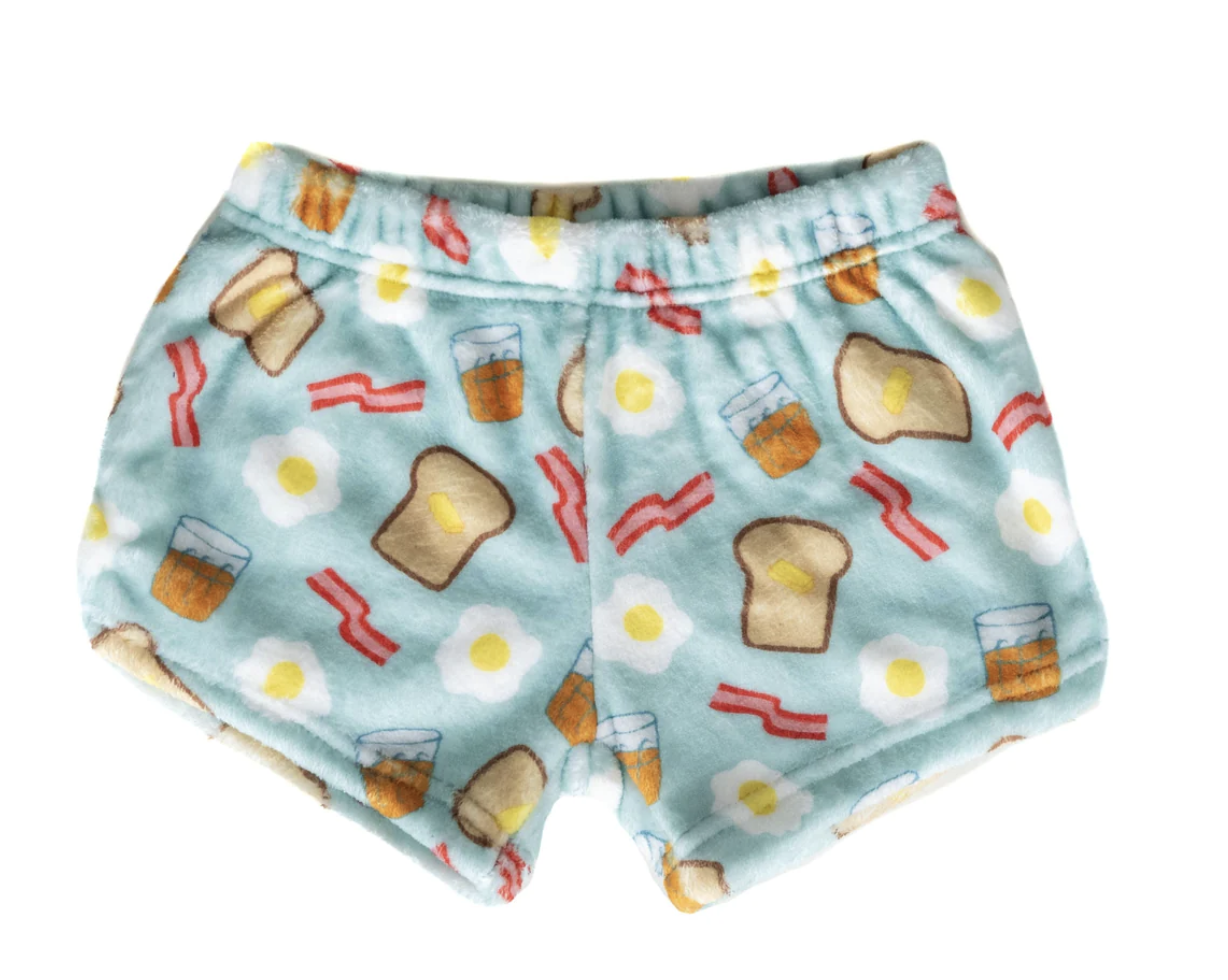 SIZE 4/5 ONLY Plush Shorts-Breakfast